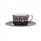 Haviland Tiara Black Platinum Teacup and Saucer Cup & Saucer Set, alternate view