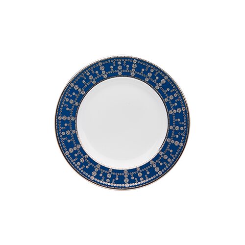 Haviland Tiara Peacock Blue Platinum Bread and Butter Plate, alternate view