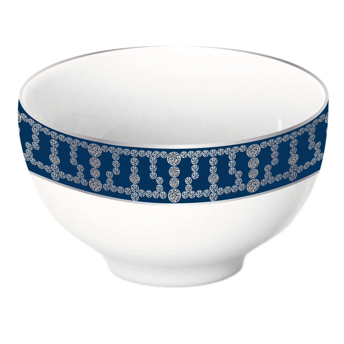 Haviland Tiara Prussian Blue Platinum Curry Bowl, alternate view