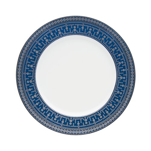 Haviland Tiara Prussian Blue Platinum Dinner Plate, alternate view