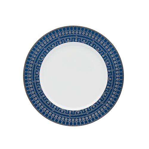 Haviland Tiara Prussian Blue Platinum Salad Plate, alternate view