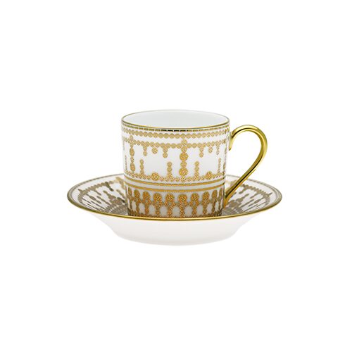 Haviland Tiara White Gold Coffee Cup and Saucer Cup & Saucer Set, alternate view