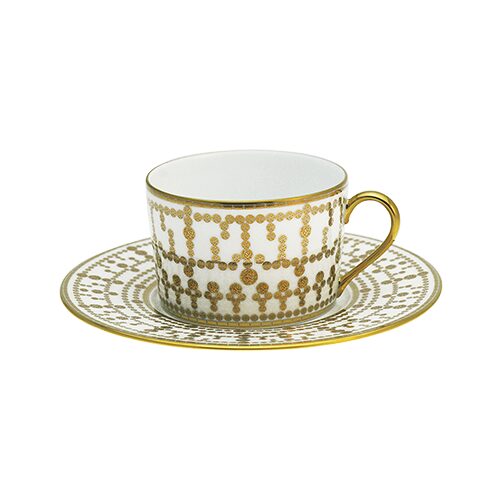 Haviland Tiara White Gold Teacup and Saucer Cup & Saucer Set, alternate view