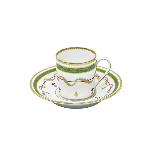 Haviland Vieux Paris Vert Coffee Cup and Saucer Cup & Saucer Set, alternate view