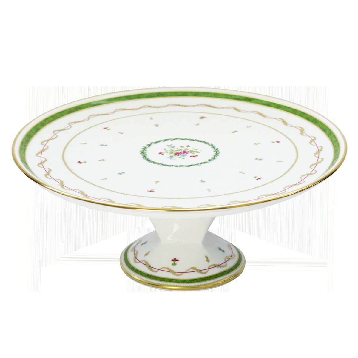 Haviland Vieux Paris Vert Footed Tart Platter Cake Stand