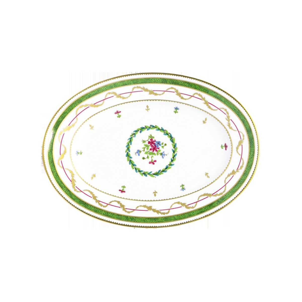 Haviland Vieux Paris Vert Relish Dish