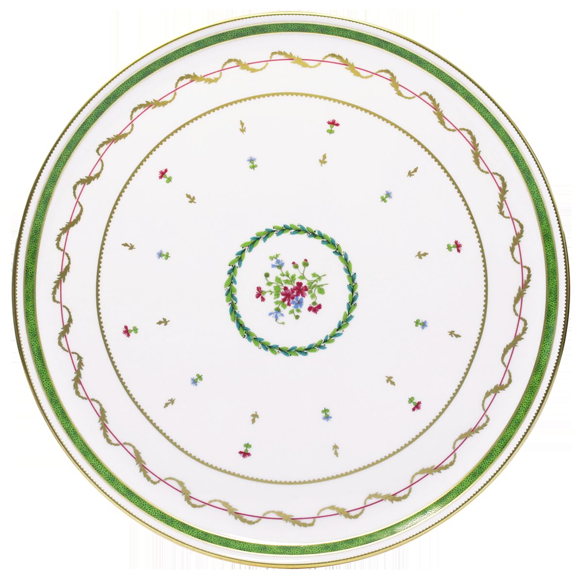 Haviland Vieux Paris Vert Round Tart Platter
