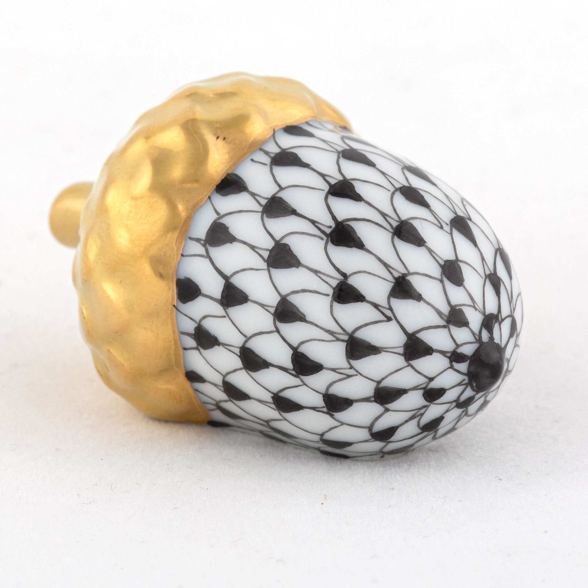 Herend Acorn Figurine – Black, alternate view