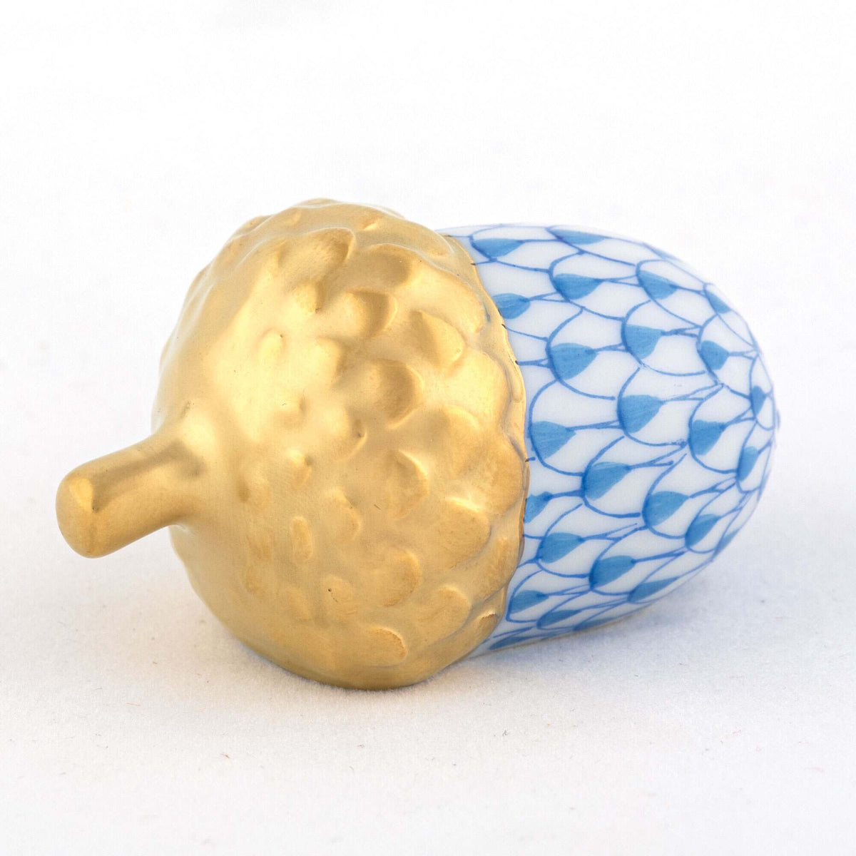 Herend Acorn Figurine – Blue, alternate view