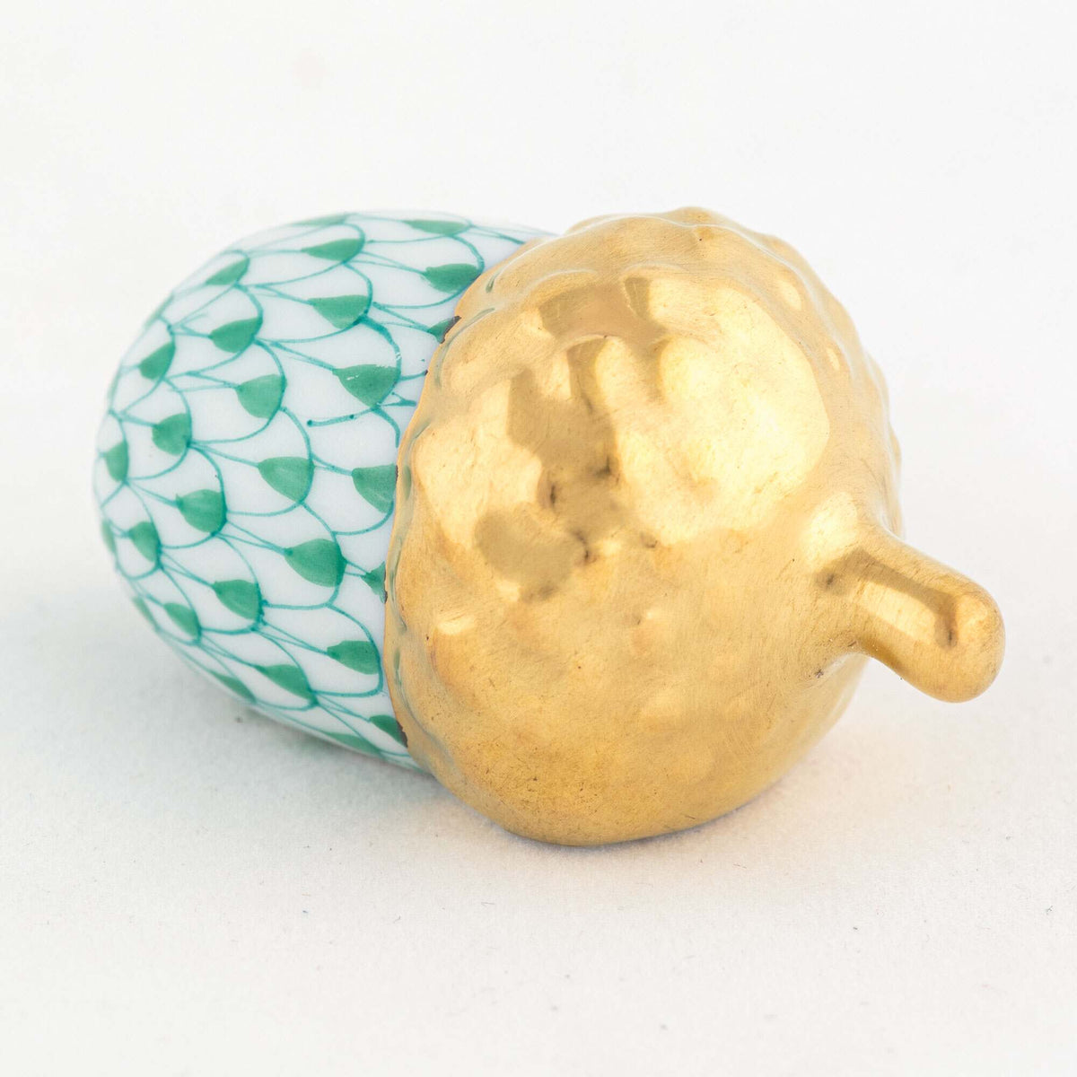 Herend Acorn Figurine – Green, alternate view
