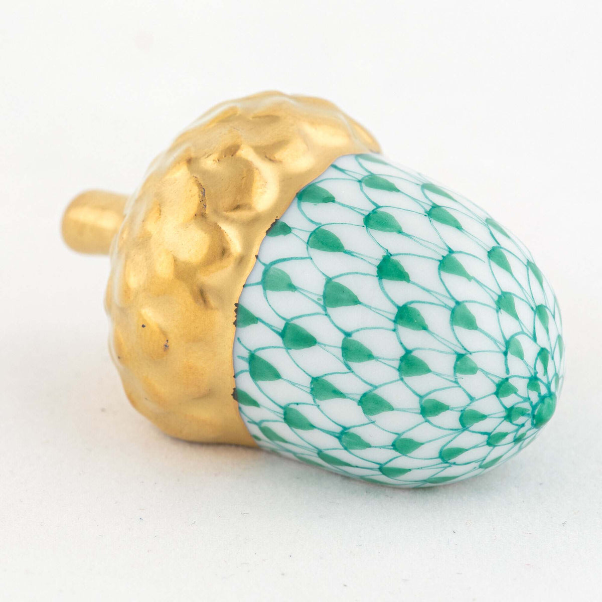 Herend Acorn Figurine – Green, alternate view