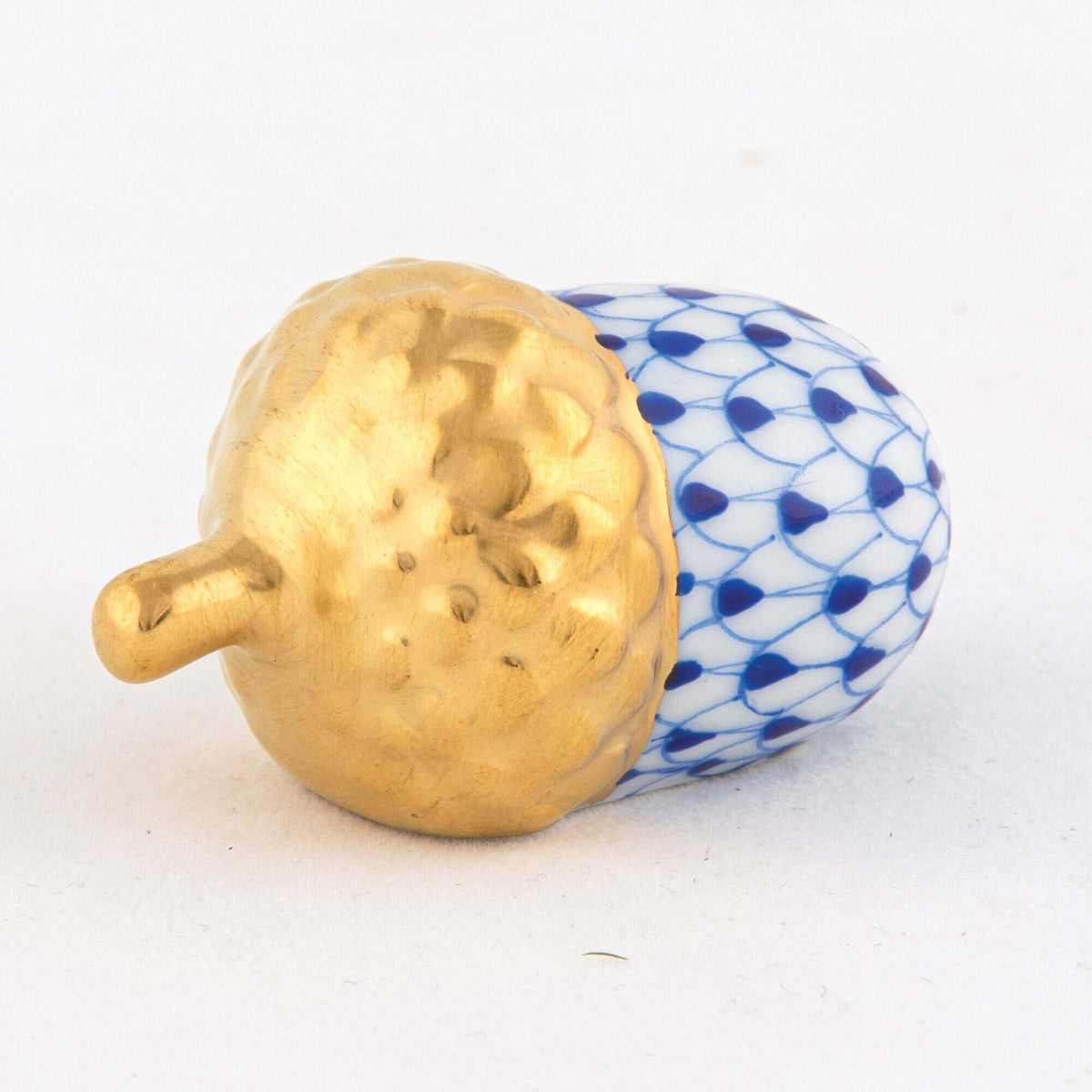 Herend Acorn Figurine – Sapphire, alternate view