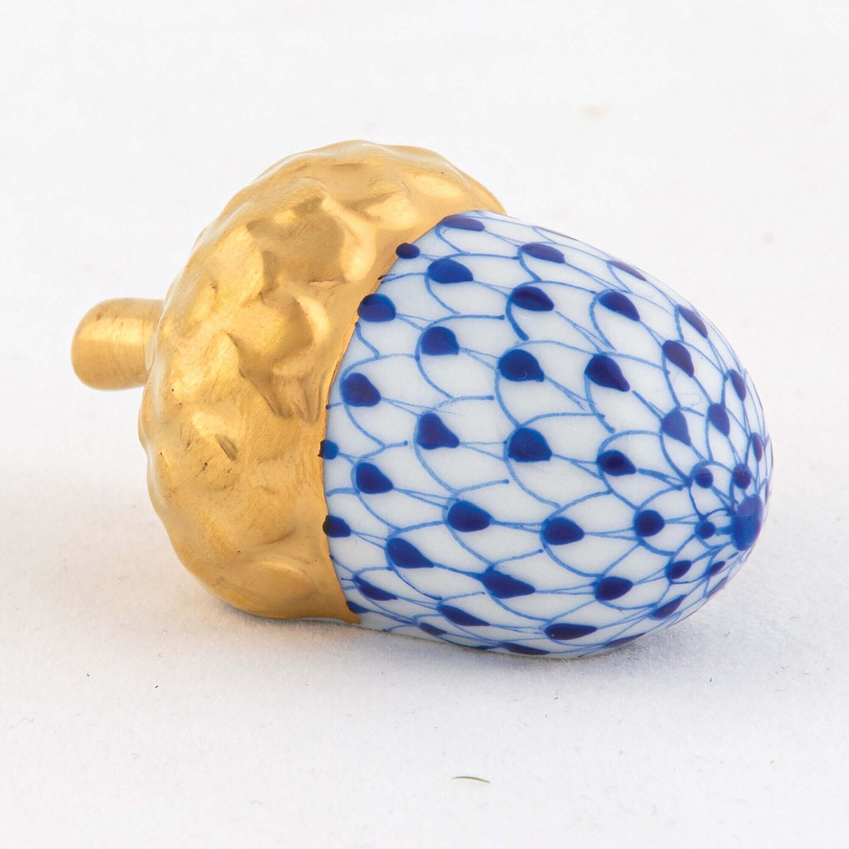 Herend Acorn Figurine – Sapphire, alternate view