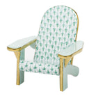 Green fishnet Adirondack Chair Figurine figurine, hand-painted Herend porcelain with 24k gold accents