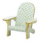 Herend Adirondack Chair Figurine porcelain figurine painted in the Key Lime fishnet pattern