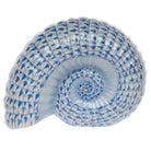Ammonite Figurine in hand-painted Blue porcelain by Herend of Hungary