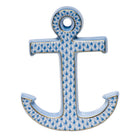 Hand-painted Herend Anchor Paperweight in fine porcelain, 3.5in L X 4.5in W, on a white background