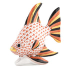 Angel Fish Figurine in hand-painted Rust porcelain by Herend of Hungary