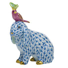 Blue-Raspberry-Key Lime fishnet Animal Trio Figurine figurine, hand-painted Herend porcelain with 24k gold accents
