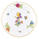 Hand-painted Herend Antique Iris Bread and Butter Plate in fine porcelain, 6in D,, Motif 1, on a white background