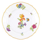 Hand-painted Herend Antique Iris Bread and Butter Plate in fine porcelain, 6in D,, Motif 4, on a white background