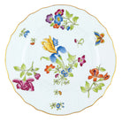 Hand-painted Herend Antique Iris Dinner Plate in fine porcelain, 10.5in D,, Motif 3, on a white background