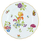 Hand-painted Herend Antique Iris Dinner Plate in fine porcelain, 10.5in D,, Motif 4, on a white background