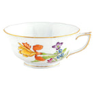 Hand-painted Herend Antique Iris Tea Cup Cup & Saucer Set in fine porcelain, on a white background