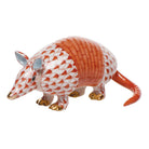 Herend Armadillo Figurine porcelain figurine painted in the Rust fishnet pattern