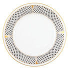 Hand-painted Herend Art Deco Black Dinner Plate in fine porcelain, 10.25in D, on a white background