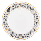 Hand-painted Herend Art Deco Black Service Plate in fine porcelain, 11in D, on a white background