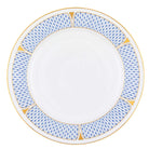 Hand-painted Herend Art Deco Blue Service Plate in fine porcelain, 11in D, on a white background