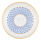 Hand-painted Herend Art Deco Blue Tea Saucer Cup & Saucer Set in fine porcelain, 5.5in D, on a white background