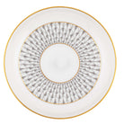 Hand-painted Herend Art Deco Gray Tea Saucer Cup & Saucer Set in fine porcelain, 5.5in D, on a white background