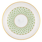 Hand-painted Herend Art Deco Green Tea Saucer Cup & Saucer Set in fine porcelain, 5.5in D, on a white background