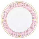 Hand-painted Herend Art Deco Raspberry Dinner Plate in fine porcelain, 10.25in D, on a white background