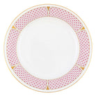 Hand-painted Herend Art Deco Raspberry Service Plate in fine porcelain, 11in D, on a white background