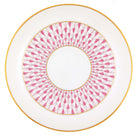 Hand-painted Herend Art Deco Raspberry Tea Saucer in fine porcelain, 5.5in D, on a white background