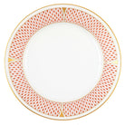 Hand-painted Herend Art Deco Rust Dinner Plate in fine porcelain, 10.25in D, on a white background
