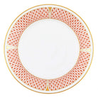 Hand-painted Herend Art Deco Rust Salad Plate in fine porcelain, 7.25in D, on a white background