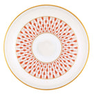 Hand-painted Herend Art Deco Rust Tea Saucer in fine porcelain, 5.5in D, on a white background