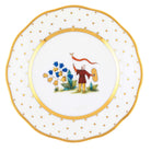 Hand-painted Herend Asian Garden Bread and Butter Plate in fine porcelain, 6in D,, Motif 4, on a white background