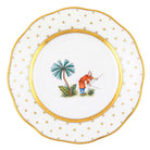 Hand-painted Herend Asian Garden Bread and Butter Plate in fine porcelain, 6in D,, Motif 6, on a white background