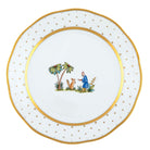 Hand-painted Herend Asian Garden Dinner Plate in fine porcelain, 10.5in D,, Motif 3, on a white background