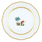 Hand-painted Herend Asian Garden Dinner Plate in fine porcelain, 10.5in D,, Motif 6, on a white background