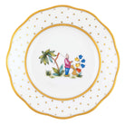Hand-painted Herend Asian Garden Salad Plate in fine porcelain, 7.5in D,, Motif 1, on a white background