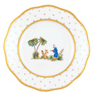 Hand-painted Herend Asian Garden Salad Plate in fine porcelain, 7.5in D,, Motif 3, on a white background