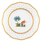 Hand-painted Herend Asian Garden Salad Plate in fine porcelain, 7.5in D,, Motif 6, on a white background