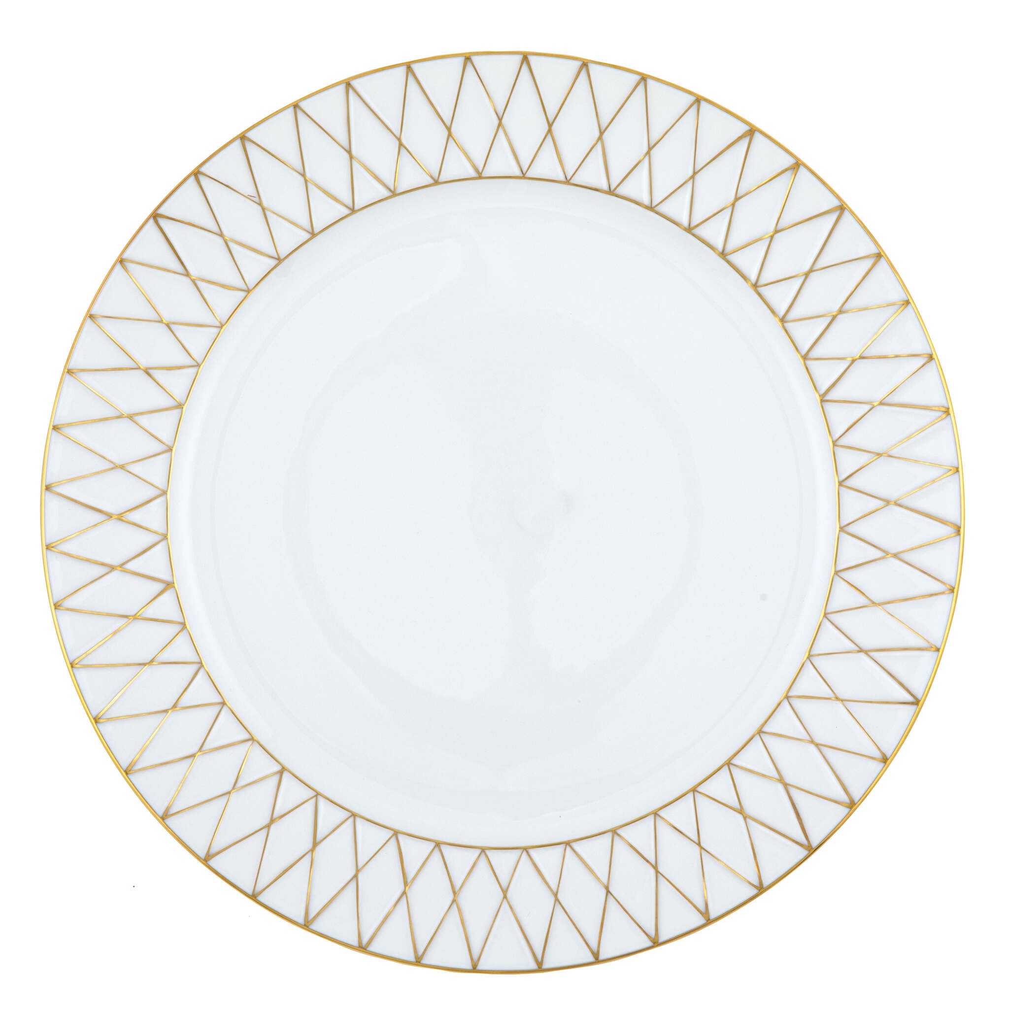 Hand-painted Herend Babos Gold Charger Charger & Service Plate in fine porcelain, 12in D, on a white background