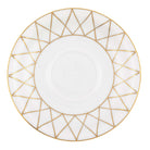 Hand-painted Herend Babos Gold Tea Saucer in fine porcelain, 6in D, on a white background